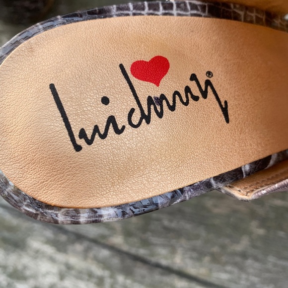 Lui Chung Snakeskin Open Toe Strappy Platform Heel - Picture 7 of 7